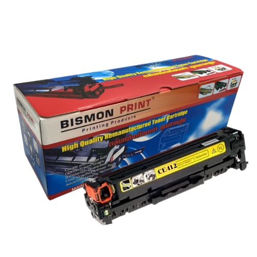 ตลับหมึกเทียบเท่า Toner Cartridge Compatible HP CE412A Yellow, HP 305A Remanufactured